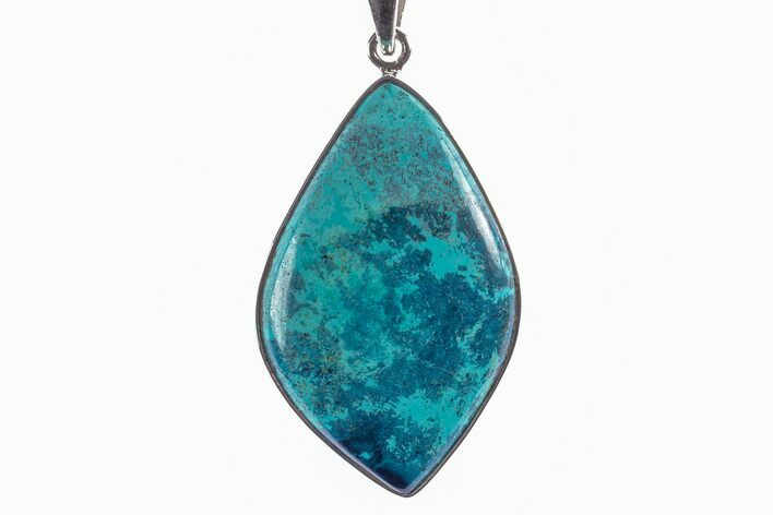 Vibrant Chrysocolla & Shattuckite Pendant - Sterling Silver #246810